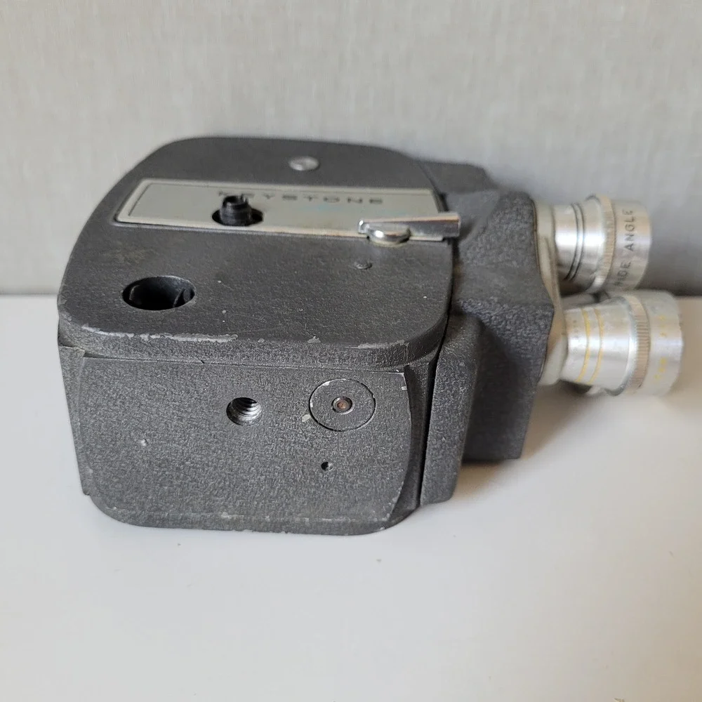 Keystone Movie Camera Americana 8mm Grey Vintage Mid Century Prop Decor UNTESTED